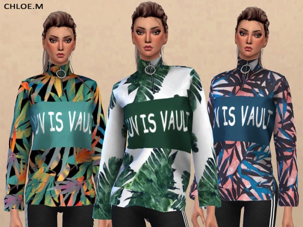  The Sims Resource: Sportswear top by ChloeMMM