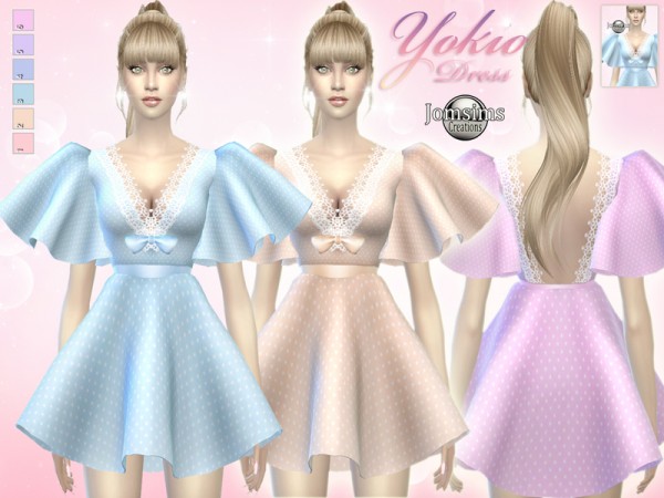  The Sims Resource: Yokio dress by jomsims