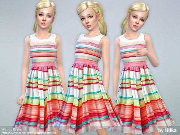  The Sims Resource: Wendy Dress by lillka