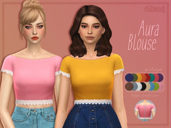  The Sims Resource: Aura Blouse by Trillyke