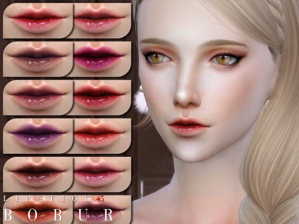  The Sims Resource: Lipstick 45 by Bobur