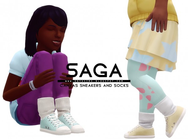  Onyx Sims: Saga Canvas Sneakers and Socks