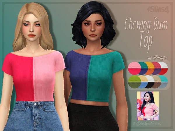  The Sims Resource: Chewing Gum Top by Trillyke