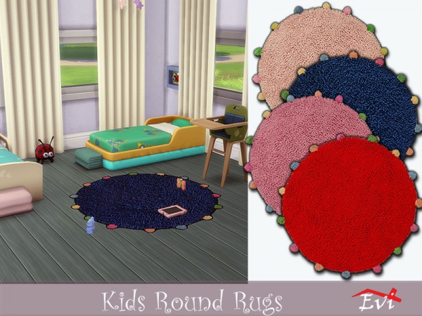  The Sims Resource: Kids round rugs by evi