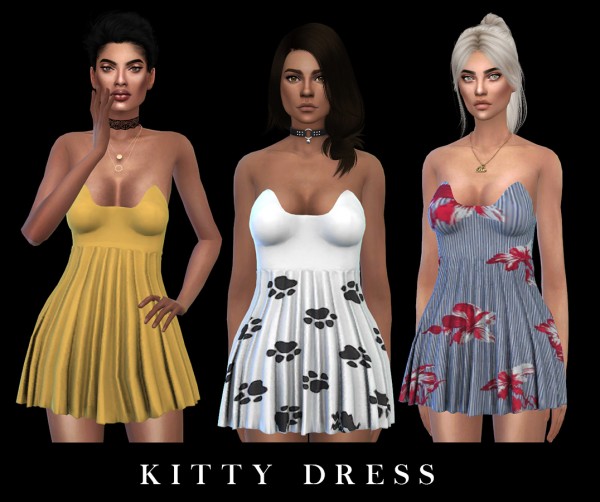  Leo 4 Sims: Kitty dress 2