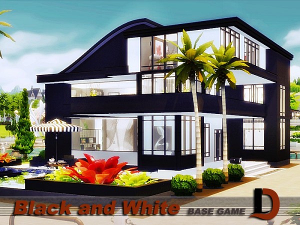  The Sims Resource: Black and White house by Danuta720