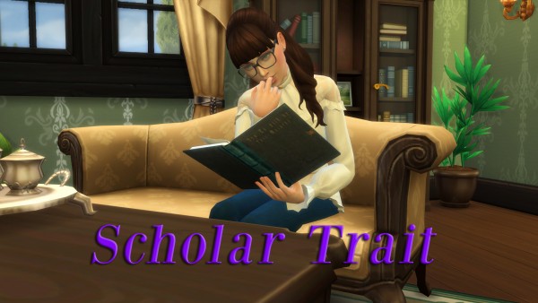  Mod The Sims: Scholar Trait by SweetMelodyxx