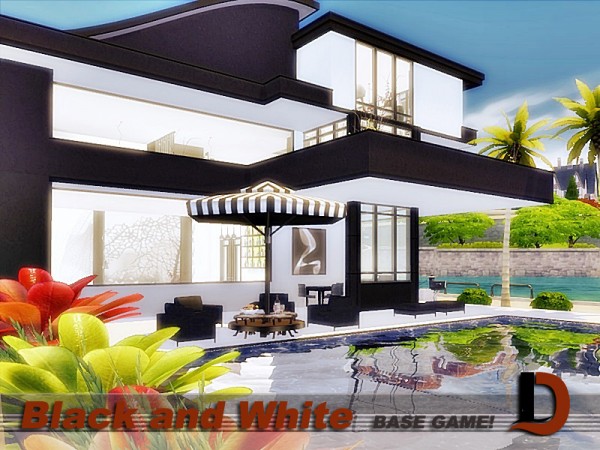  The Sims Resource: Black and White house by Danuta720