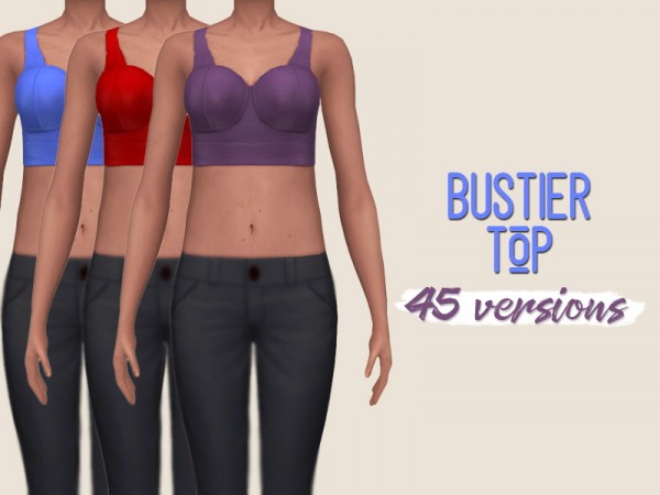  Simsworkshop: Bustier Top by midnightskysims