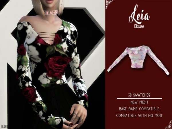  The Sims Resource: Leia Blouse by BlueRose sims