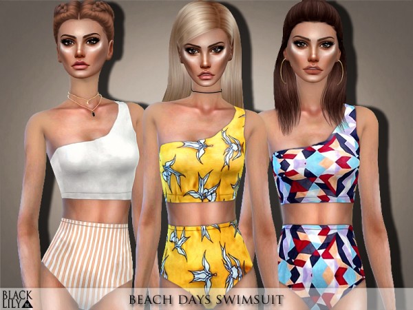  The Sims Resource: Beach Days Swimsuit by Black Lily