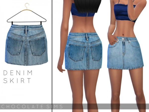  The Sims Resource: Denim Skirt by MissSchokoLove