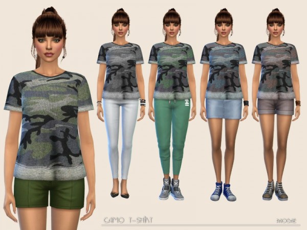  The Sims Resource: Camo T shirt by Paogae