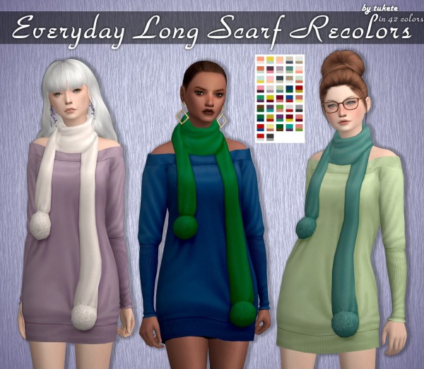  Tukete: Everyday Long Scarf Dress Recolors