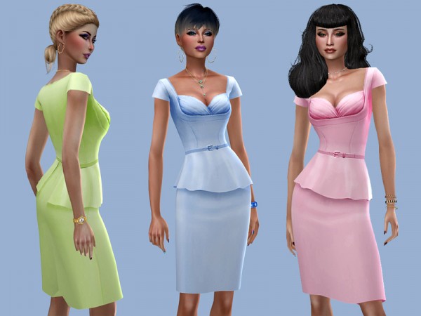  The Sims Resource: Florence dress by Simalicious