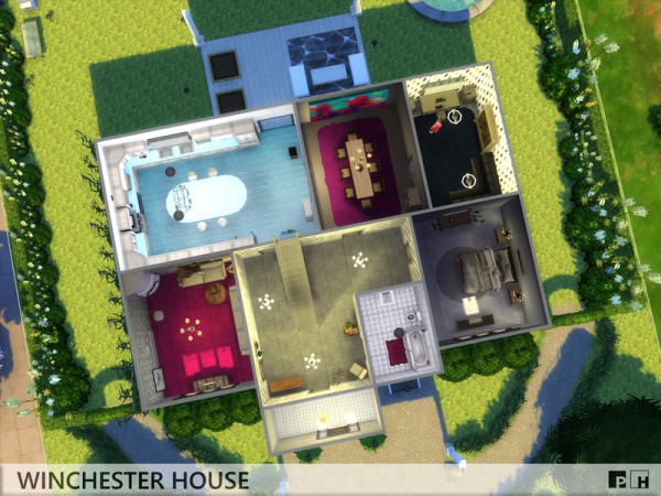 The Sims Resource: Winchester House by Pinkfizzzzz