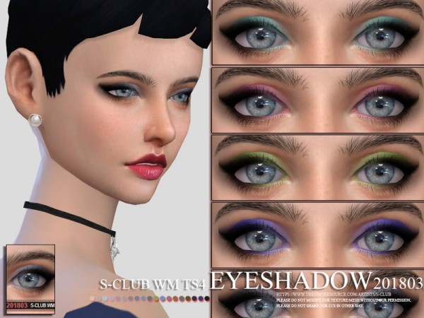  The Sims Resource: Eyeshadow 201803 by S Club