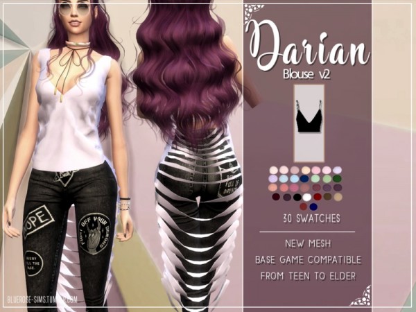  The Sims Resource: Darin Blouse by BlueRose sims