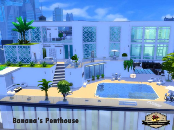  Mod The Sims: Bananas Penthouse (No CC) by mamba black