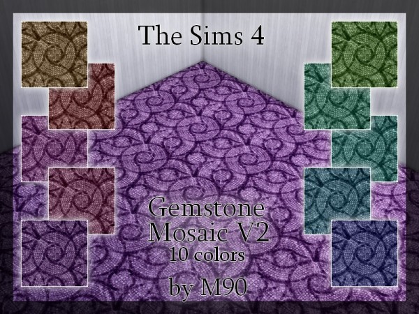 The Sims Resource: Gemstone Mosaic v2 by Mircia90