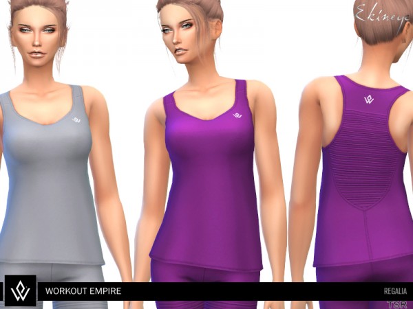  The Sims Resource: Workout Empire Regalia Loose Tank 2 by ekinege