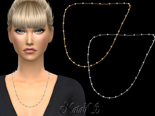 The Sims Resource: Multy beads station necklace by NataliS