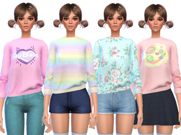  The Sims Resource: Super Cute Sweatshirts 2 by Wicked Kittie