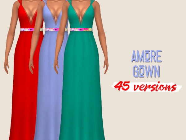  Simsworkshop: Amore Gown by midnightskysims