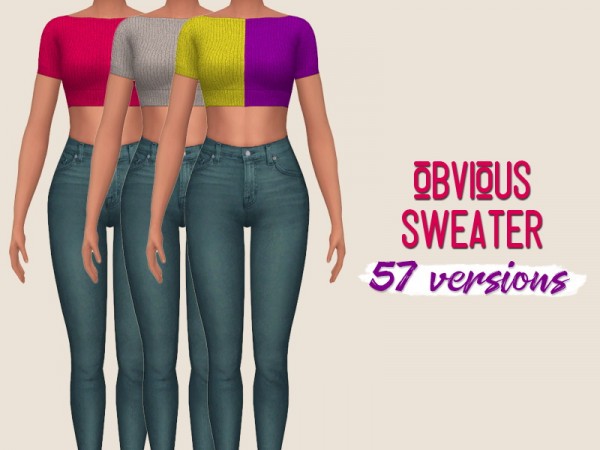  Simsworkshop: Obvious Sweater by midnightskysims