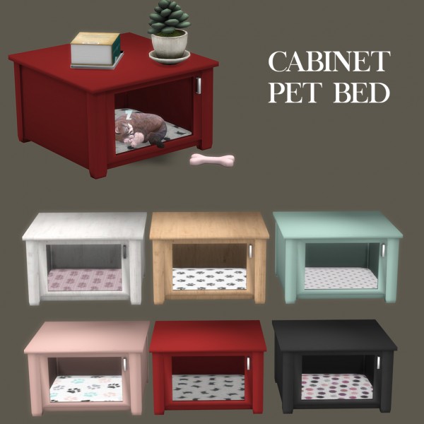  Leo 4 Sims: Cabinet pet bed