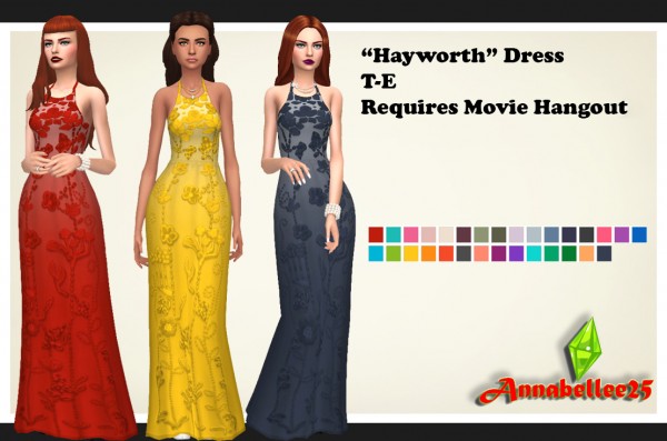  Simsworkshop: Hayworth Dress by Annabellee25