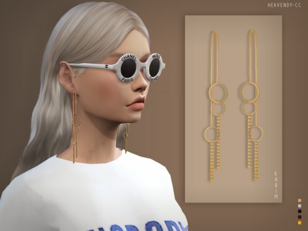  The Sims Resource: Karim Earrings by Heavendy cc