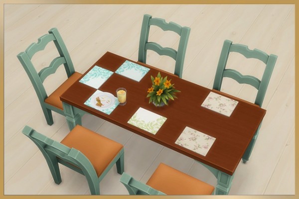  Blackys Sims 4 Zoo: Table mat by Cappu
