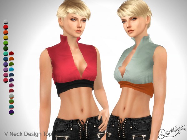  The Sims Resource: V Neck Design Top by DarkNighTt