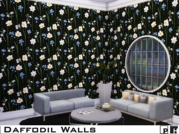  The Sims Resource: Daffodil Walls by Pinkfizzzzz