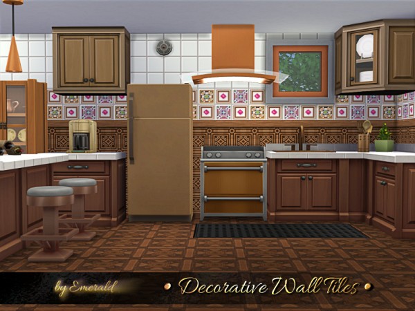  The Sims Resource: Decorative Wall Tiles by emerald