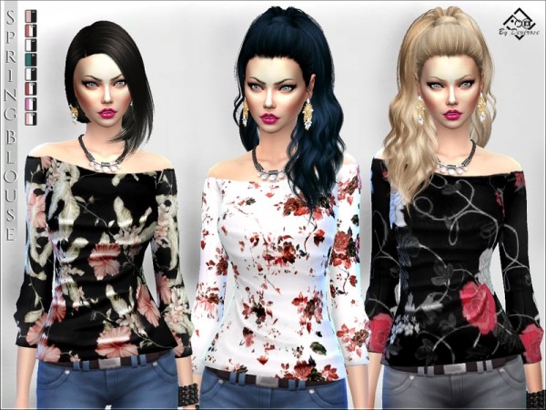  The Sims Resource: Spring Blouse by Devirose