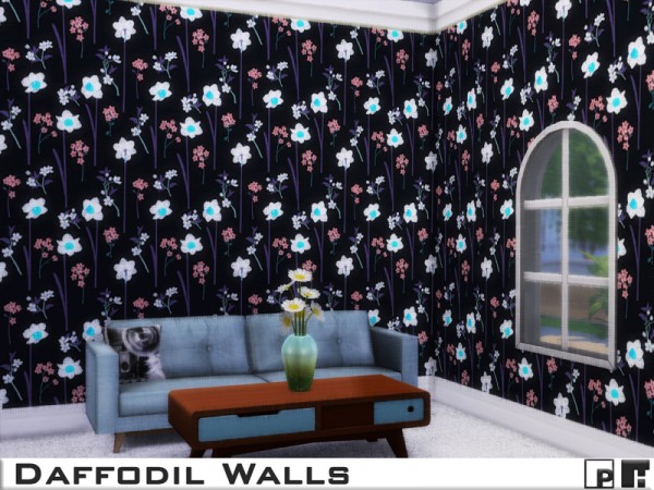  The Sims Resource: Daffodil Walls by Pinkfizzzzz