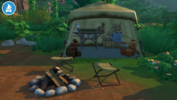  Mod The Sims: Jungle Rustic Arbor Tent by Seri