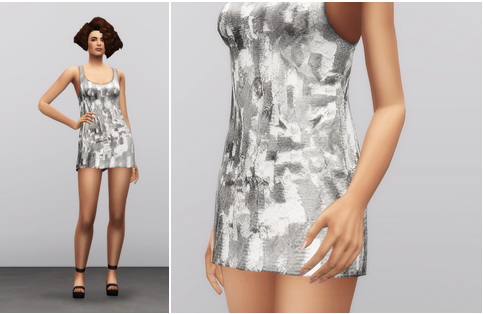  Rusty Nail: Sequined silk dress