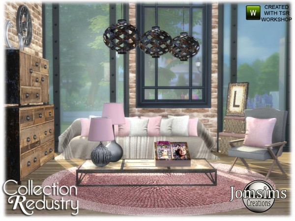  The Sims Resource: Redustry livingroom by jomsims