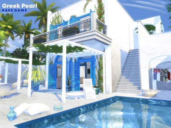  The Sims Resource: Greek Pearl house by Pralinesims