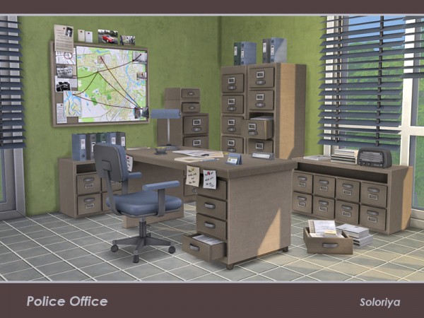  The Sims Resource: Police Office by soloriya