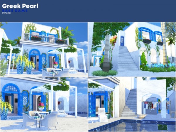  The Sims Resource: Greek Pearl house by Pralinesims