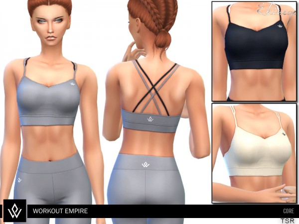  The Sims Resource: Workout Empire Core Strappy Bra by ekinege