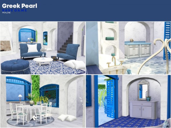  The Sims Resource: Greek Pearl house by Pralinesims