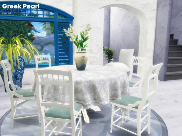  The Sims Resource: Greek Pearl house by Pralinesims