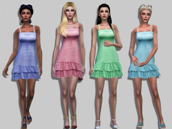  The Sims Resource: Vichy dress by Simalicious