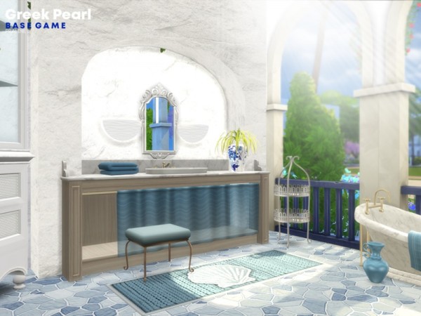  The Sims Resource: Greek Pearl house by Pralinesims