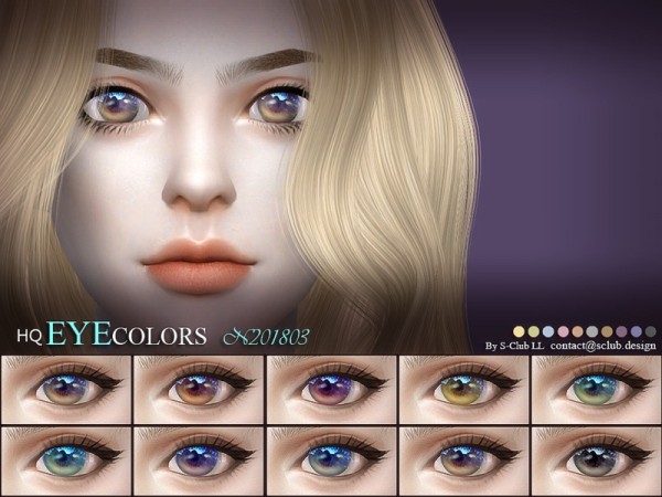  The Sims Resource: Eyecolors 201803 by S Club